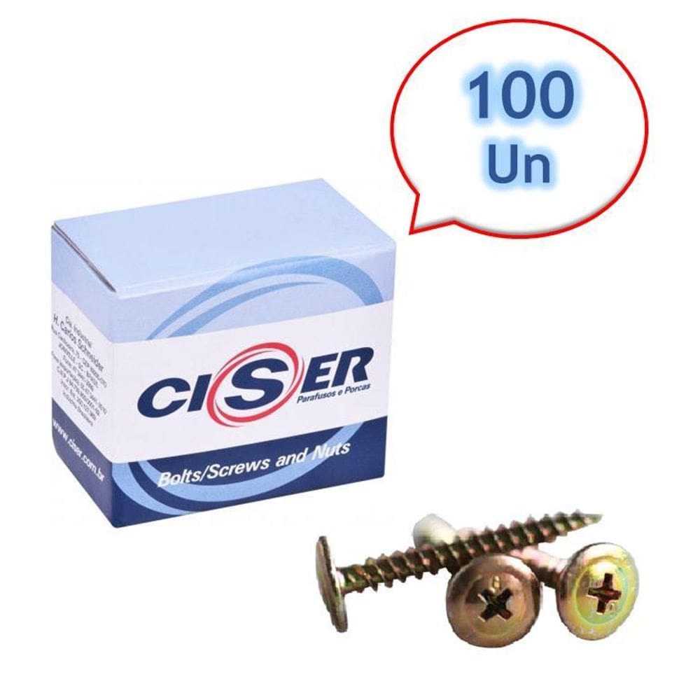 Parafusos Chipboard Flangeado Ciser 5.0X60 - 100 Peças