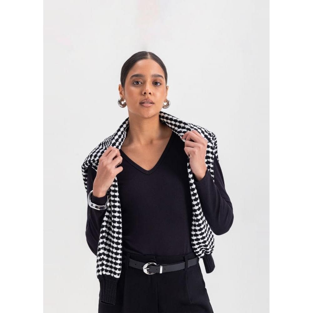 Blusa feminina manga longa em cotton Essendi - P