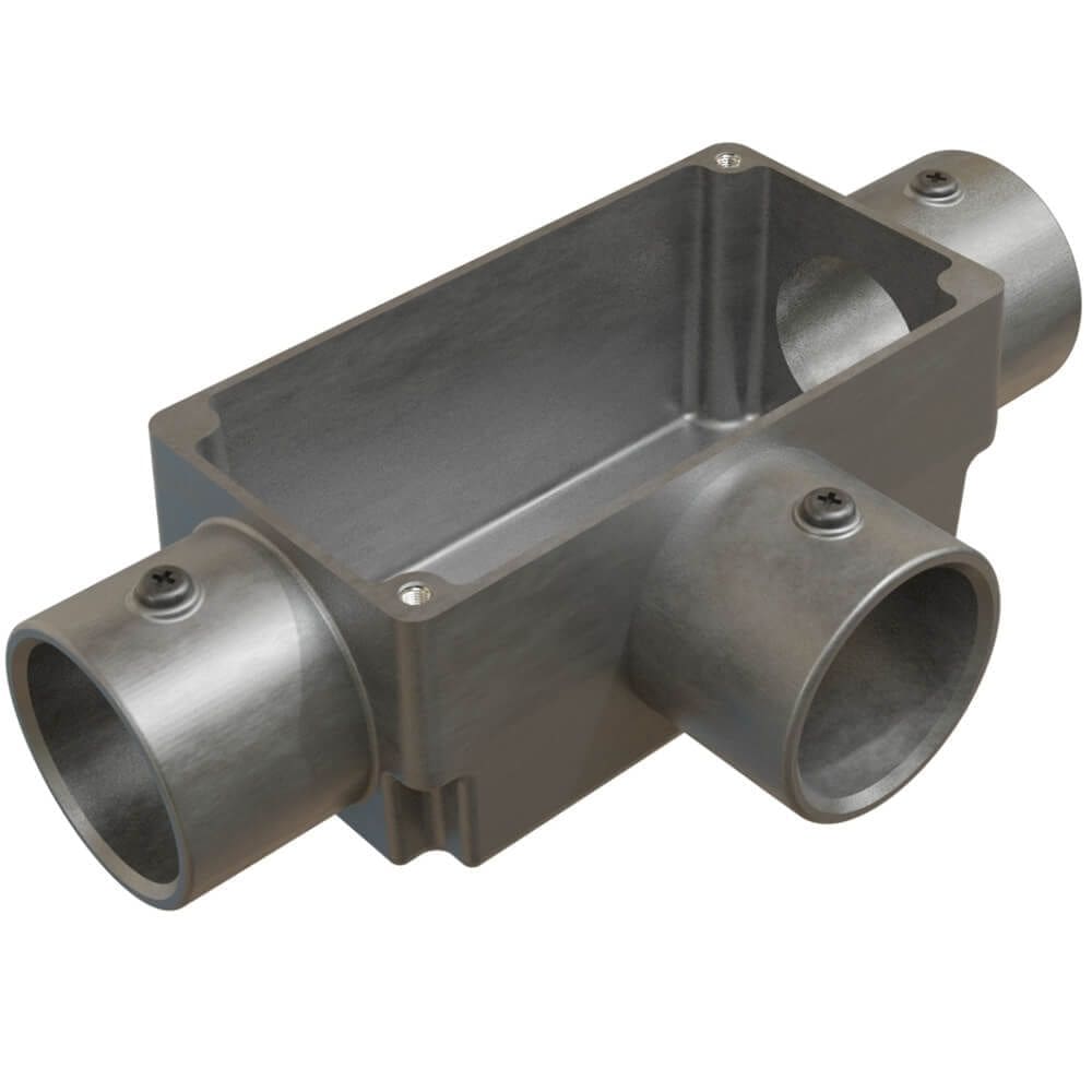 Caixa de Derivação Fixa Conduletzel sem Pintura Tipo T de 1”” sem Tampa - E012070046 - WETZEL