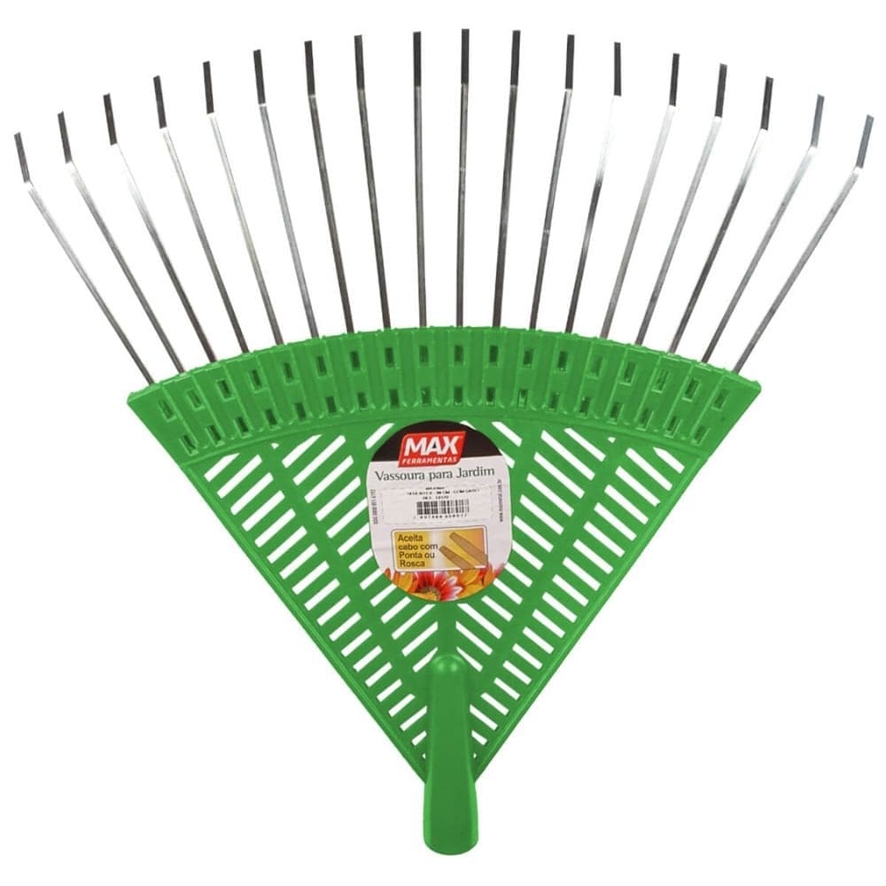 Vassoura de Aço Maxima 380mm para Jardim com Cabo - 13120 - MAX