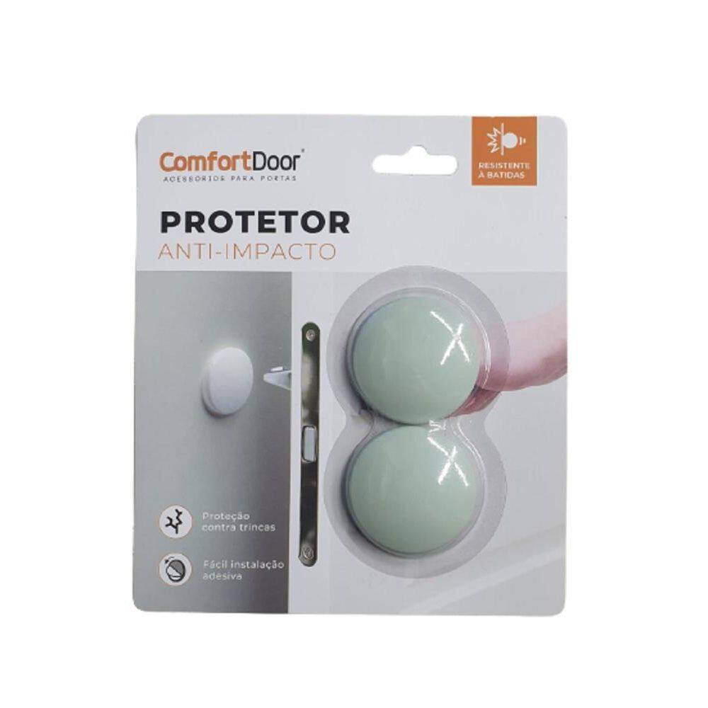 Protetor Adesivo Porta Maçaneta Parede Anti-Impacto Verde