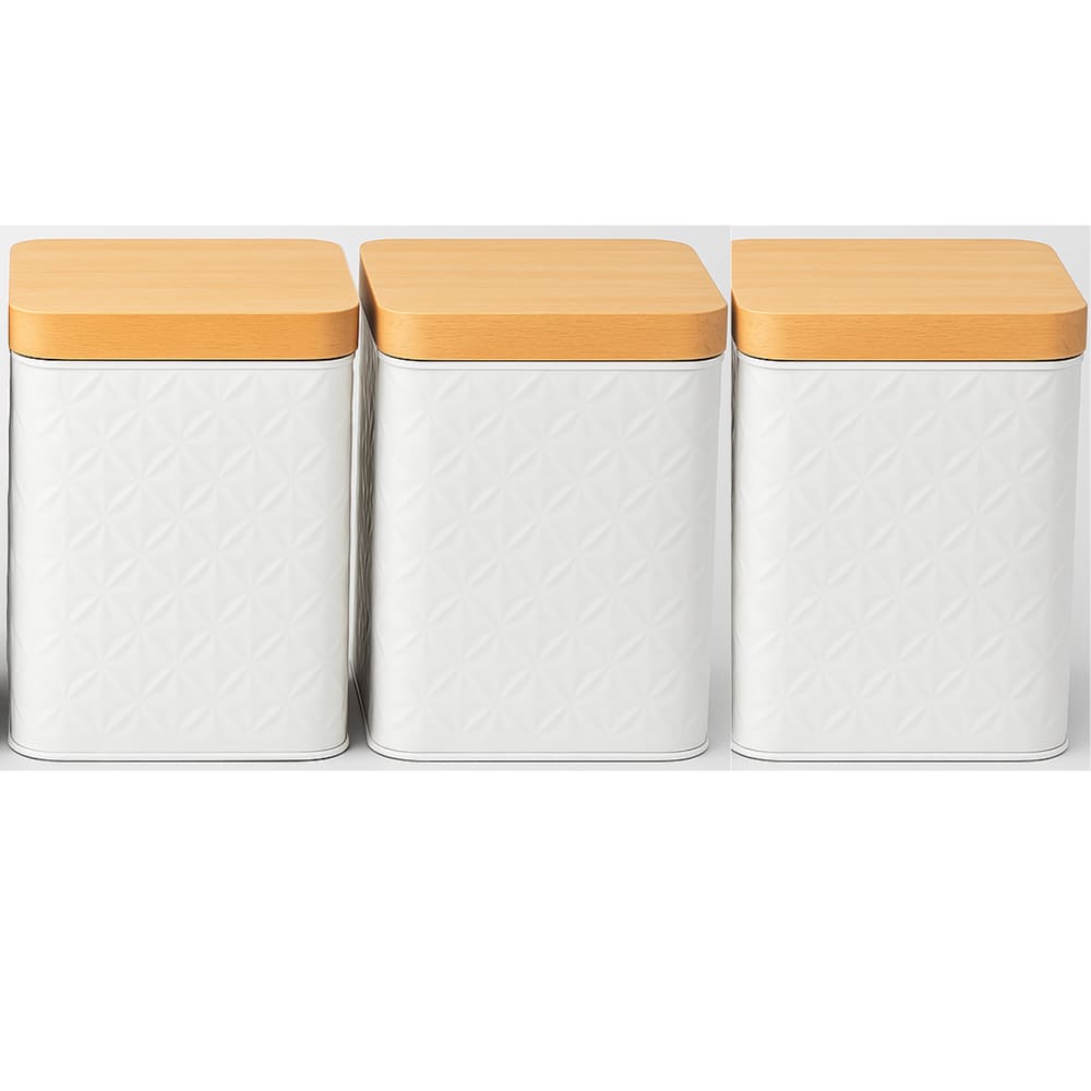 Kit 3 Potes OrganizadoresPara Cozinha Porta Açucar e Cafe