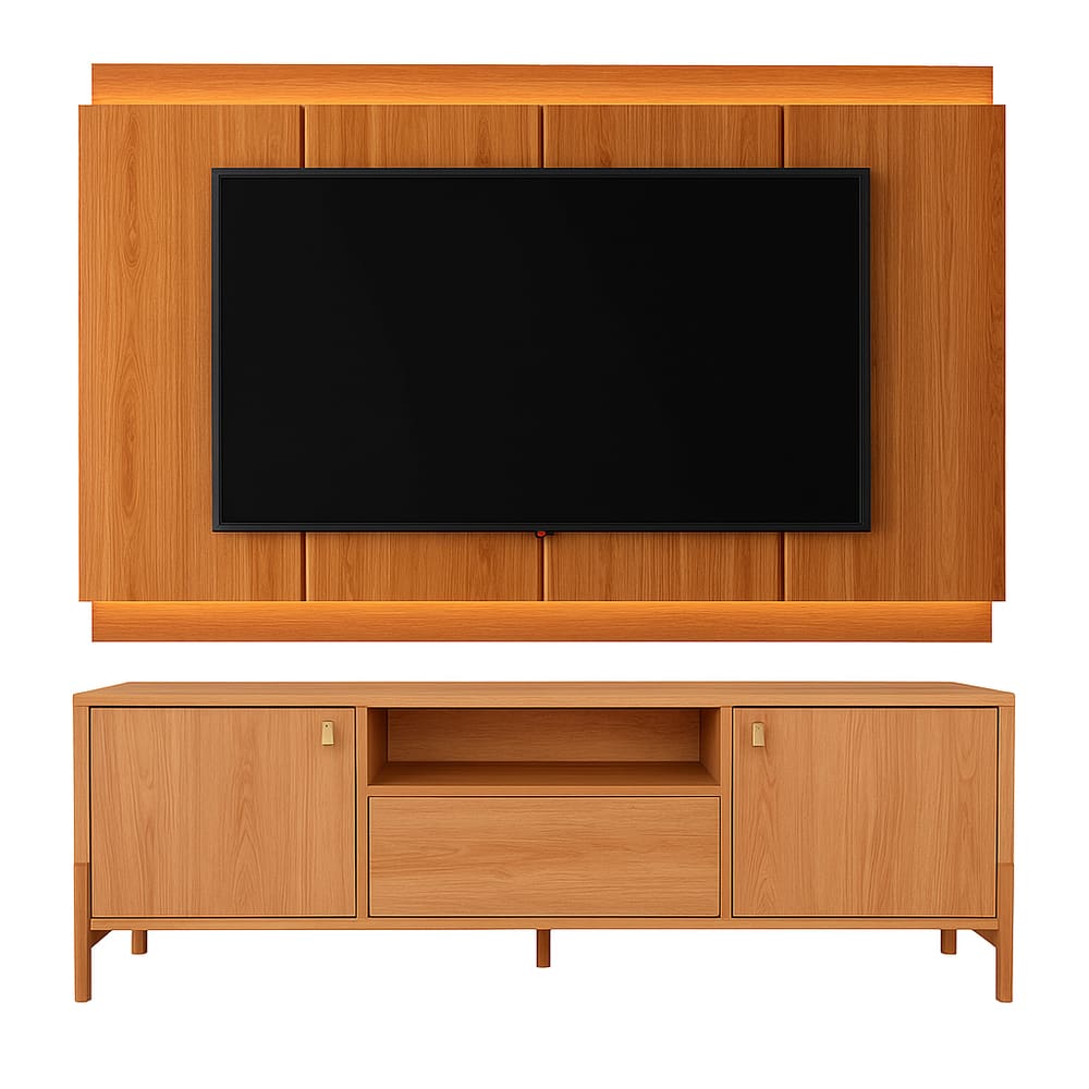 Rack Bancada com Painel para Tv de até 75” 100% MDF Holanda