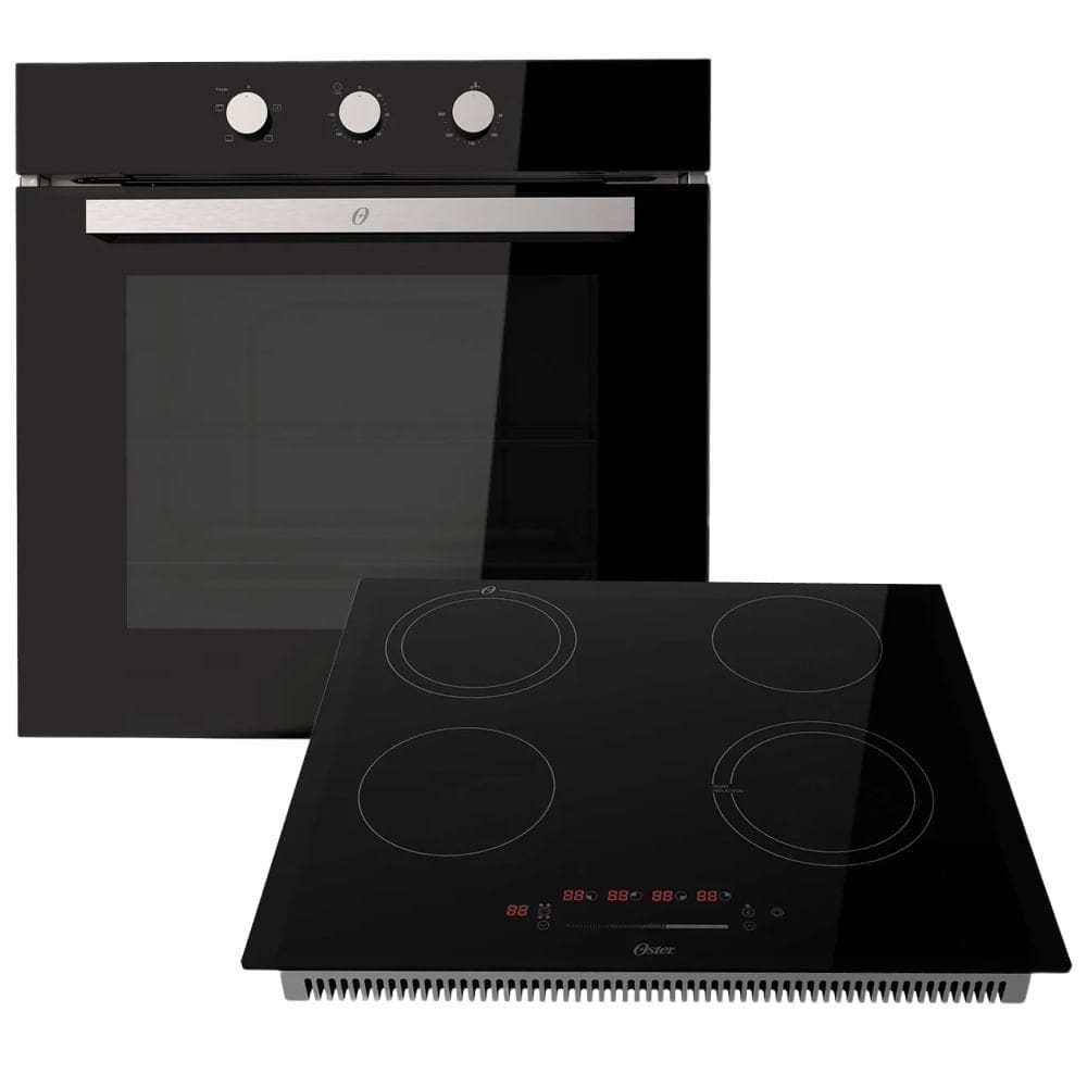 Kit Cooktop Por Indução 4 Bocas E Forno De Embutir 77L Oster 220V