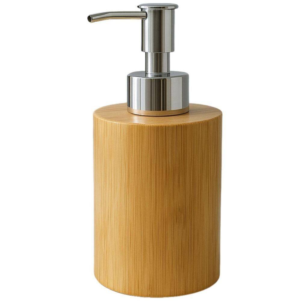 Porta Sabonete Líquido Dispenser em Bambu 200ml - Quanhe