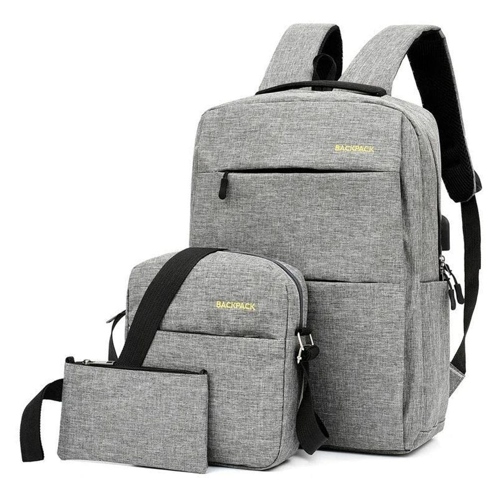 Kit Mochila Executiva Masculina Notebook Escolar Trabalho