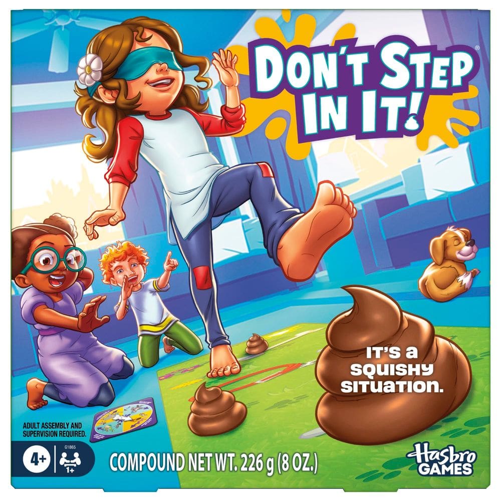 Jogo pré-escolar Hasbro Don`t Step in It! Festa de cocô de 4 anos ou mais