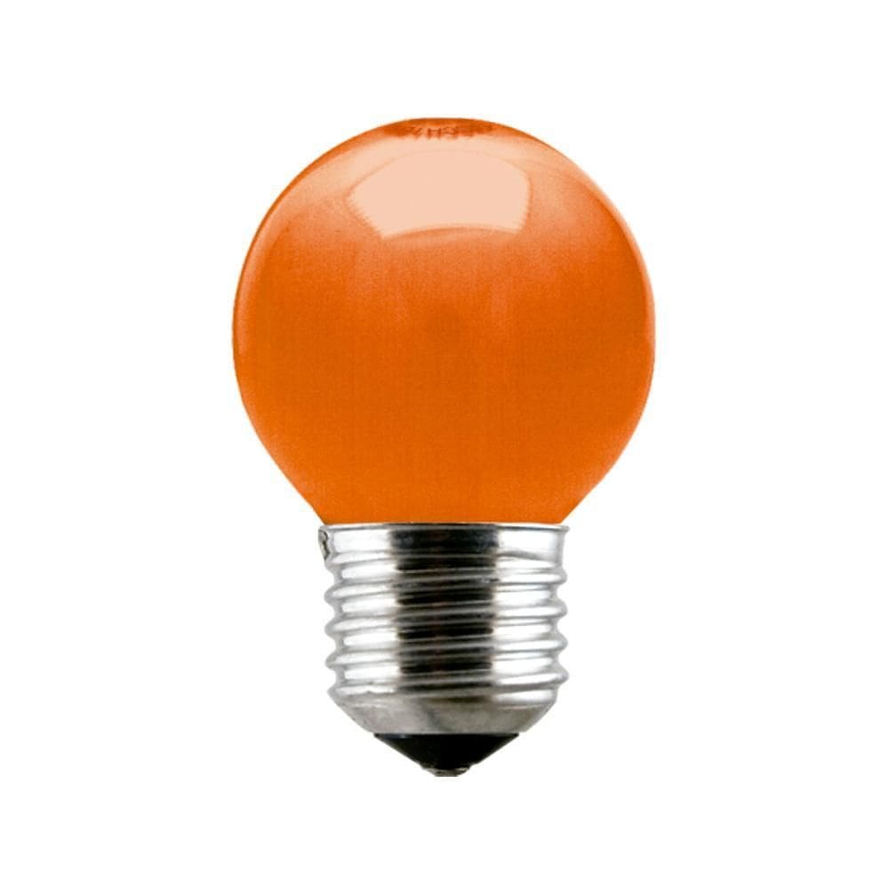 Lâmpada Incandescente Taschibra Bolinha 15W 220V Laranja