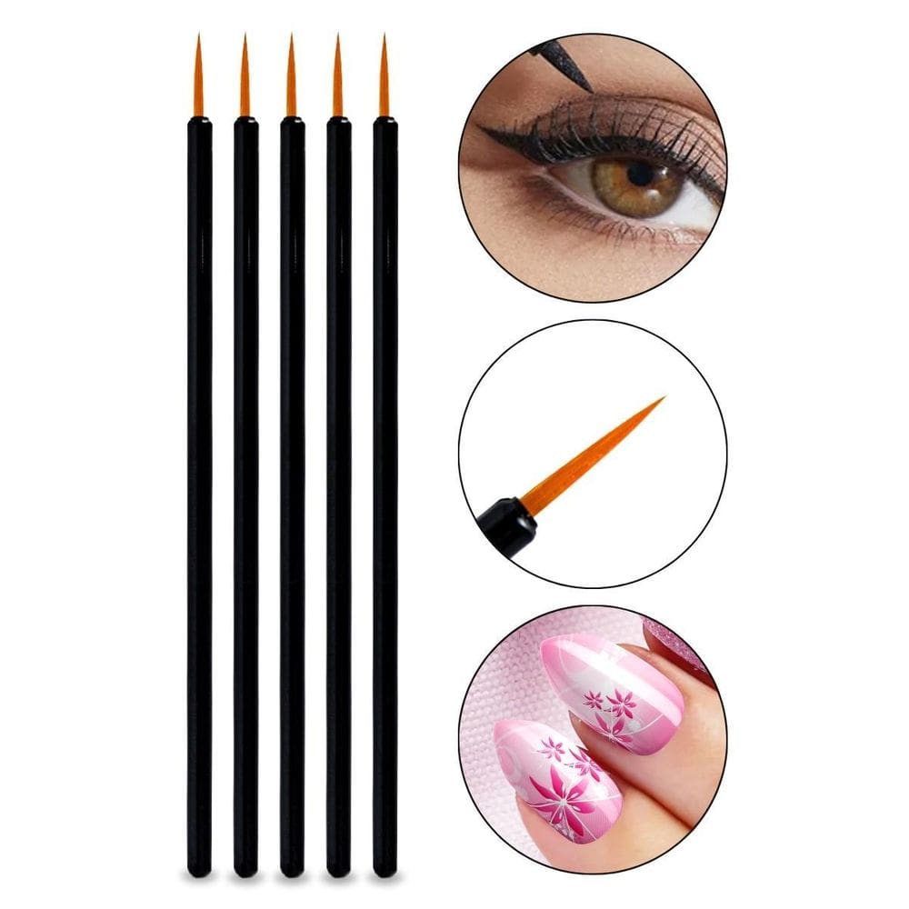 Kit 50 Pincéis Ponta Fina Delineado Make Olho Decoração Unha