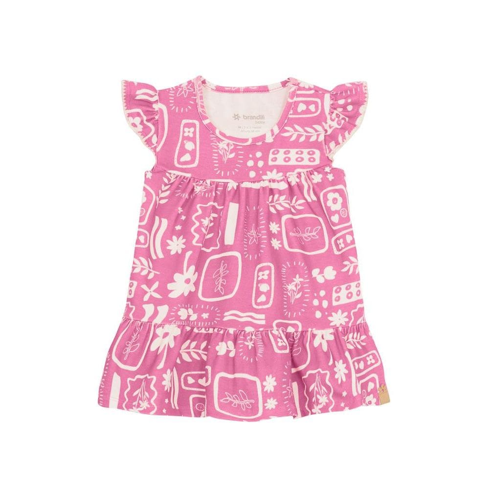 Vestido bebê menina colorido Brandili Baby