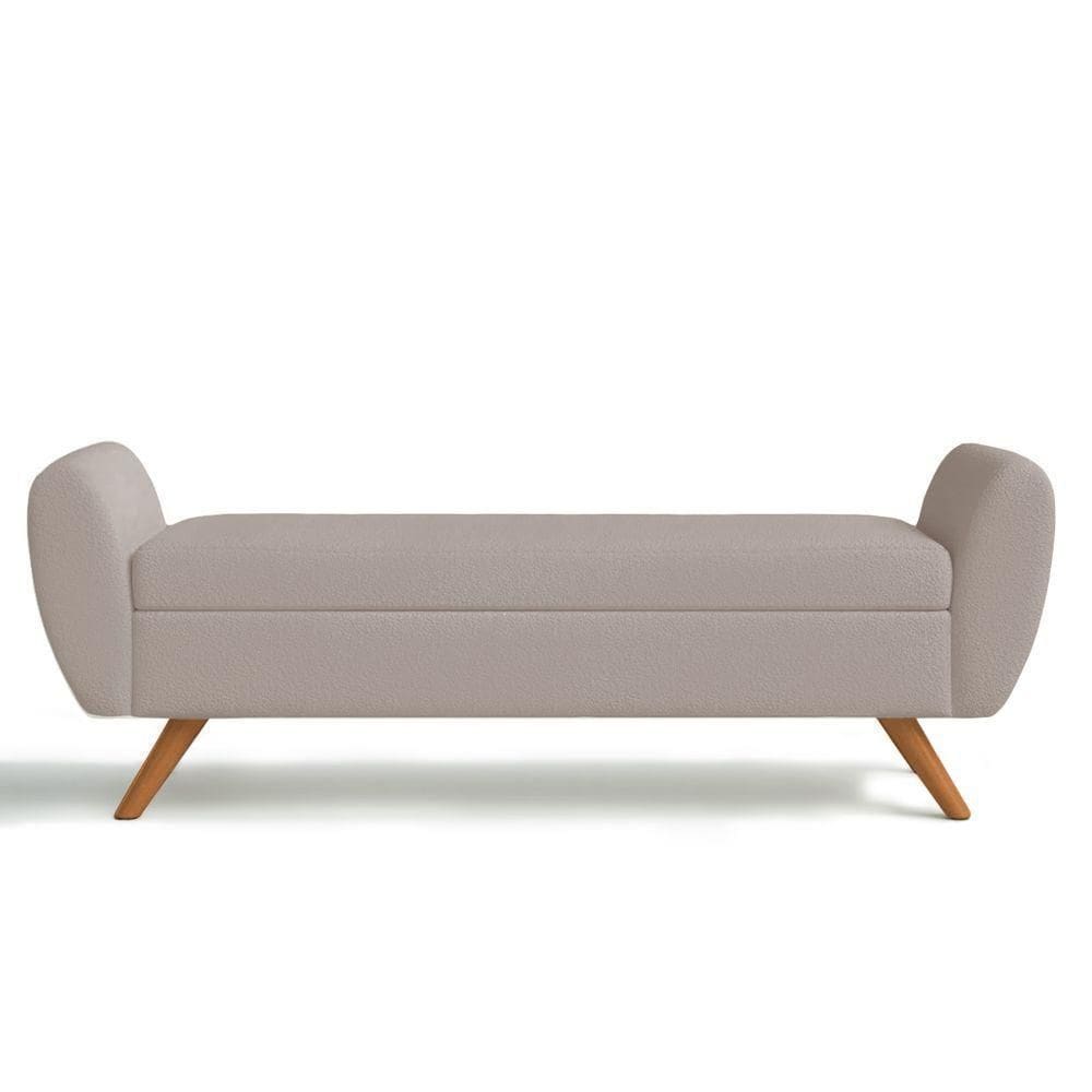 Recamier Bau Grecia 1,60M Suede Bege - Clique Decor