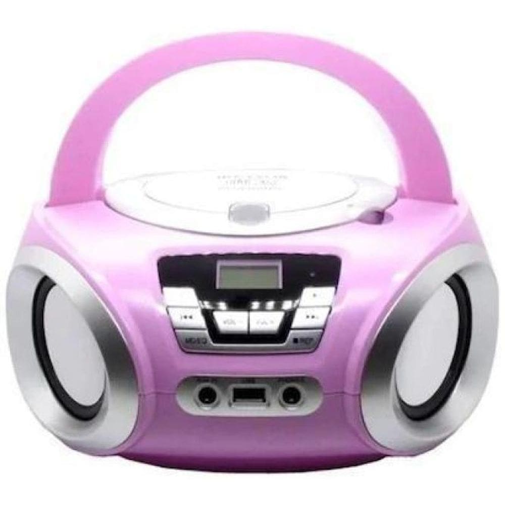 Rádio Megastar Rosa Bluetooth Fm Usb 1200W P.M.P.O