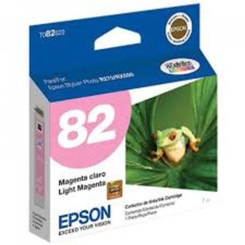 Cartucho De Tinta Epson To82 Magenta Claro T082620 Br R270 R290 Rx590 Rx390 T50 Tx720