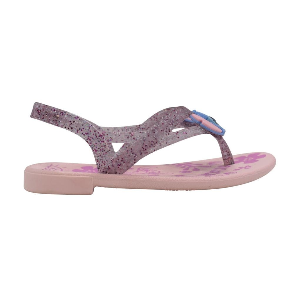 Sandália Infantil Rasteira Grendene Kids Stitch Fantasy Rosa Glitter