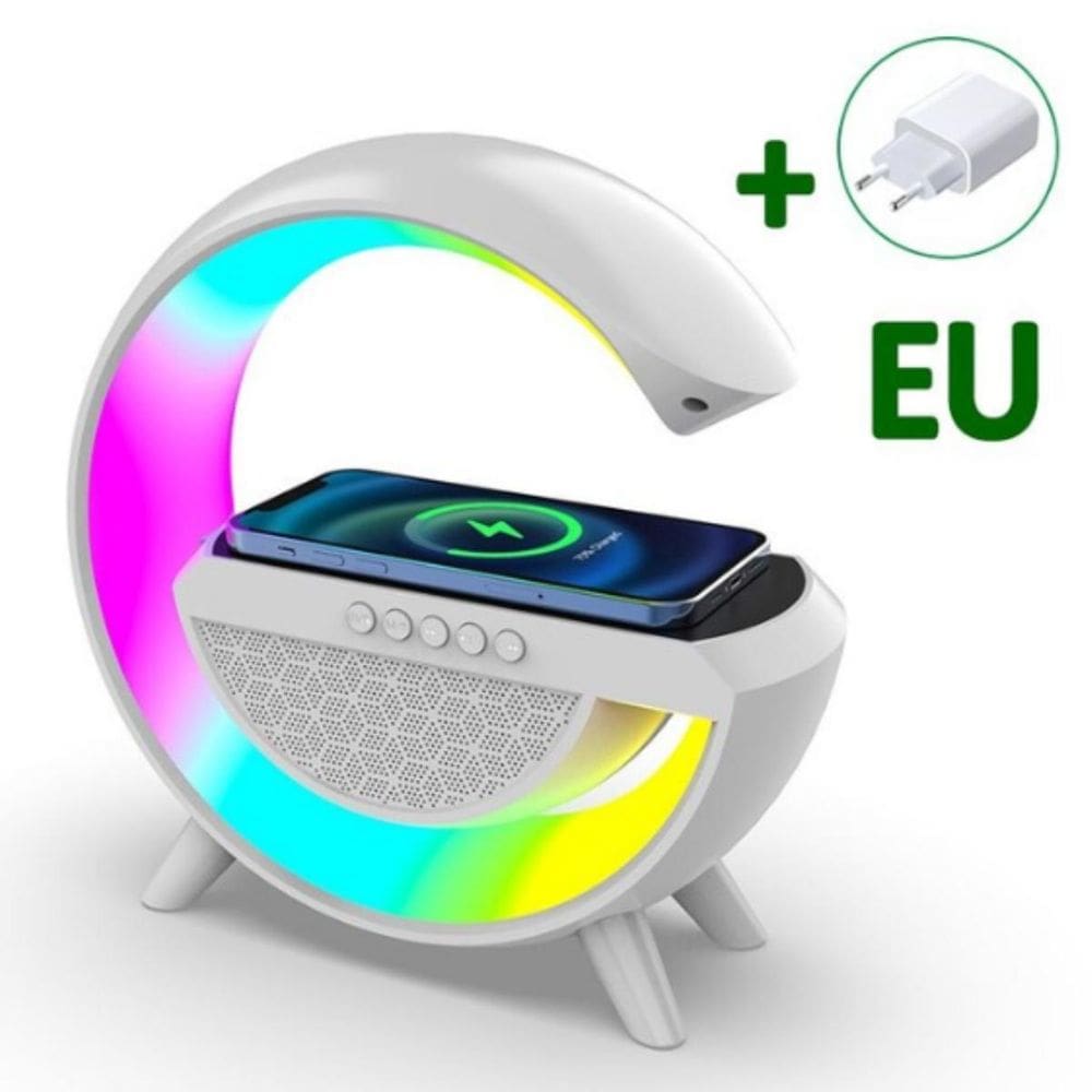 Luminária De Mesa Abajur Rgb Smart Bluetooth Speaker Wireles