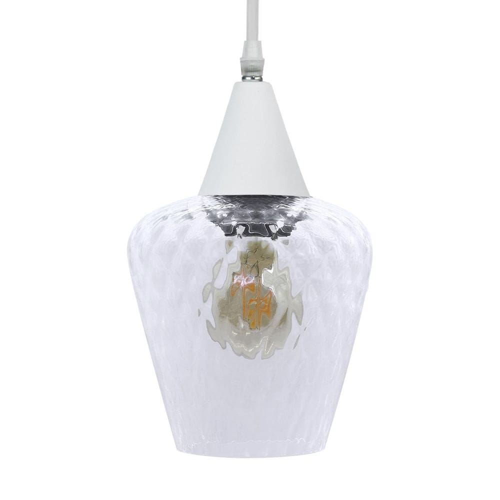 Pendente Monalisa Boreal Transparente E27 Bivolt Branco