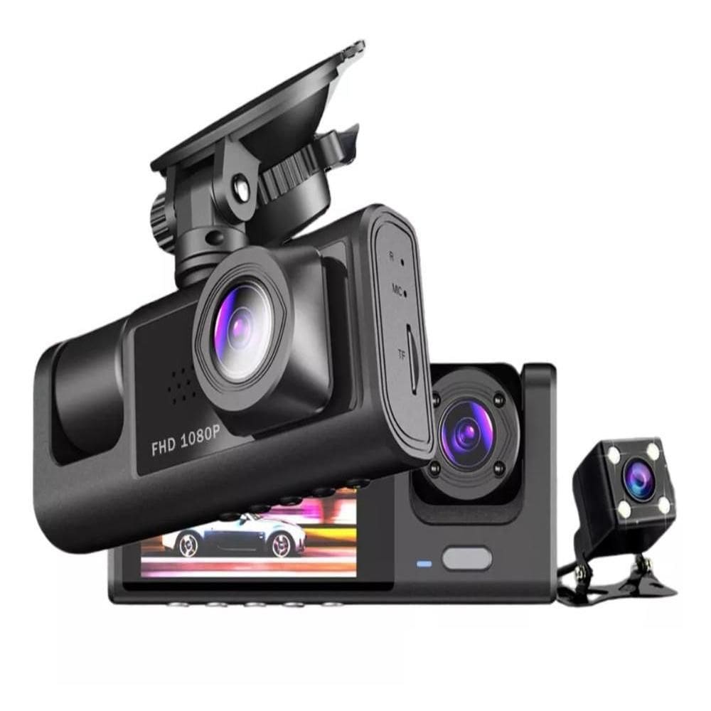 Câmera Monitor Veicular Dupla Frontal e Interna Para Uber Full Hd 1080p
