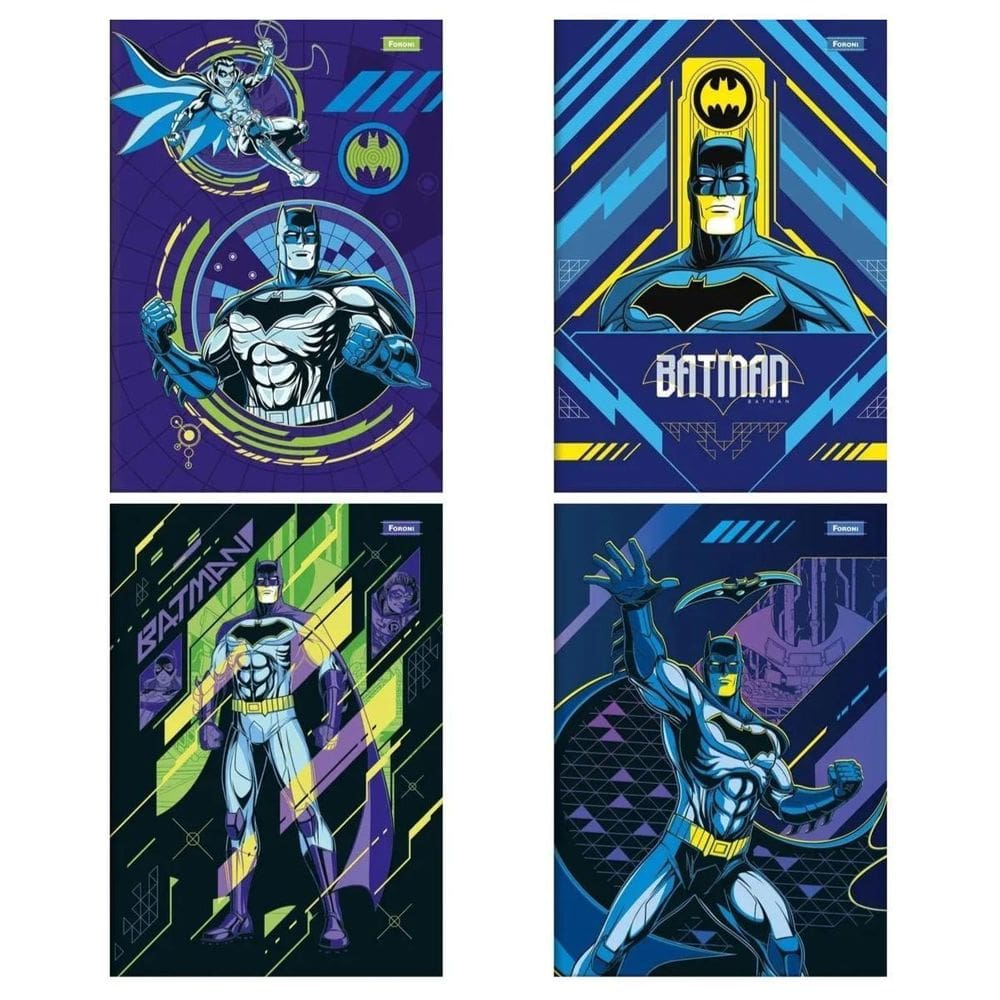 Caderno Brochurão 48F Batman Foroni Capa Dura Escolar