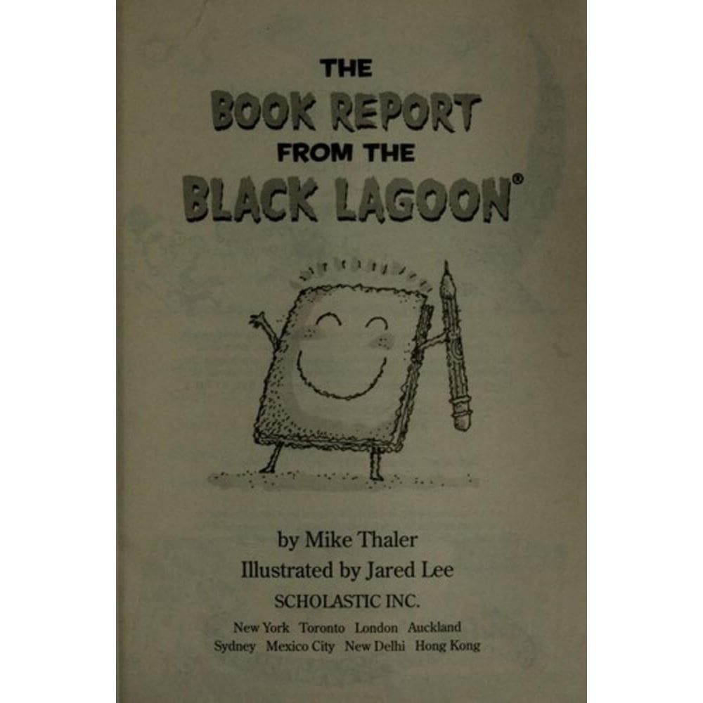Black Lagoon The Book Report From The Black Lagoon Pb