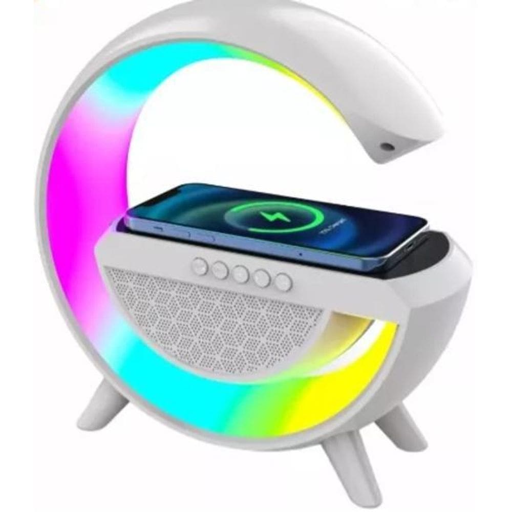 Luminária De Mesa Quarto: Luz De Led Rgb E Som Envolvente