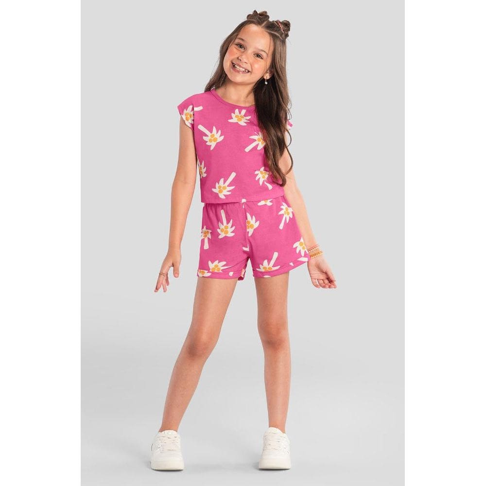 Conjunto infantil menina de coqueiros Brandili