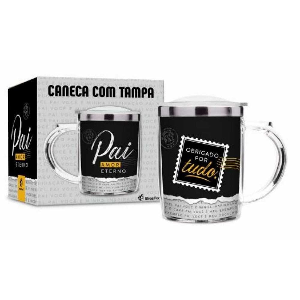 Caneca Plastica Inox Sw Pai Amor Eterno Brasfoot
