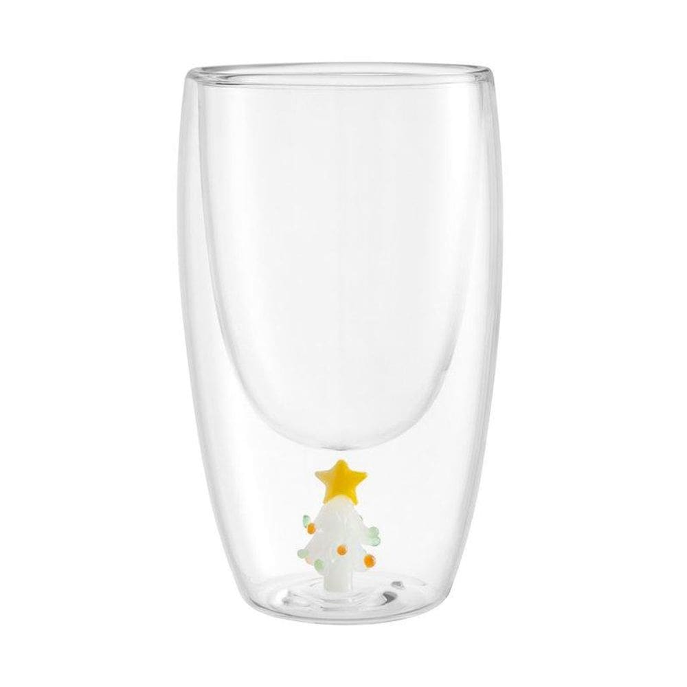Copo Alto Natal Home Style Arvore Branca 350 Ml
