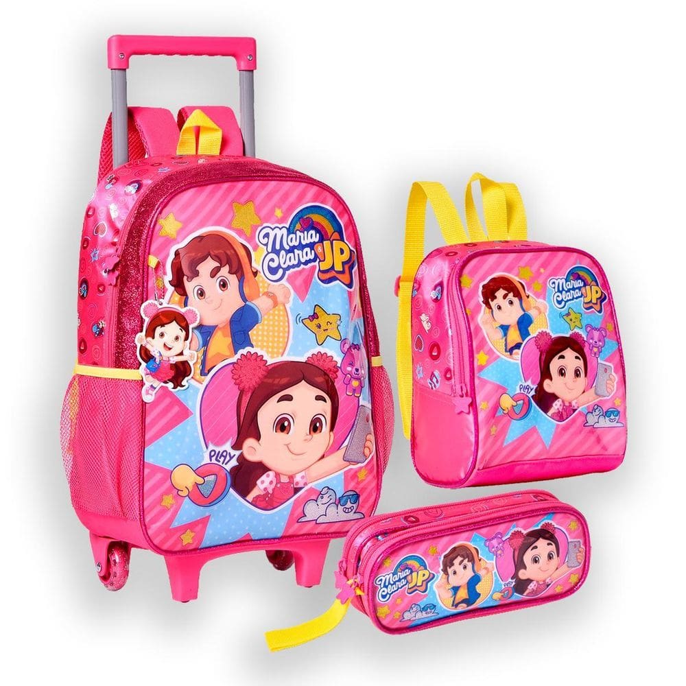 Mochila Rodas Lancheira E Estojo Maria Clara E Jp Brincar