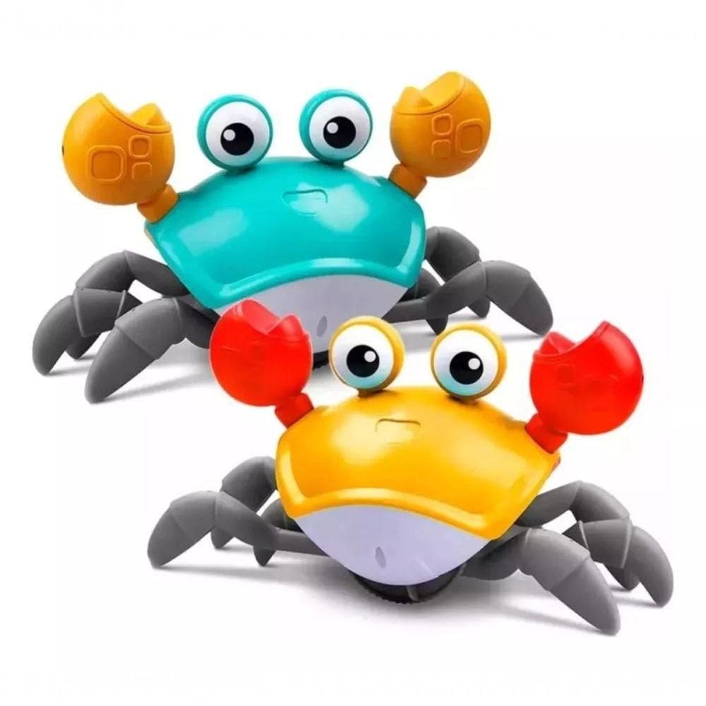 Brinquedo Caranguejo Fujão Música Luz Sensor