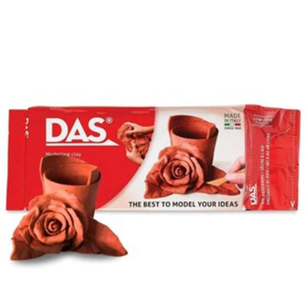 Massa Das Ceramica Terracota Fria Para Modelar 500g Com Verniz Acrílico Brilhante 100ml Acrilex