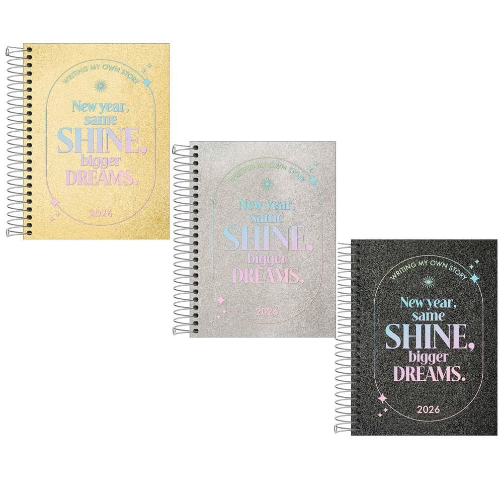 Agenda planner espiral semanal Shine 2026 Tilibra
