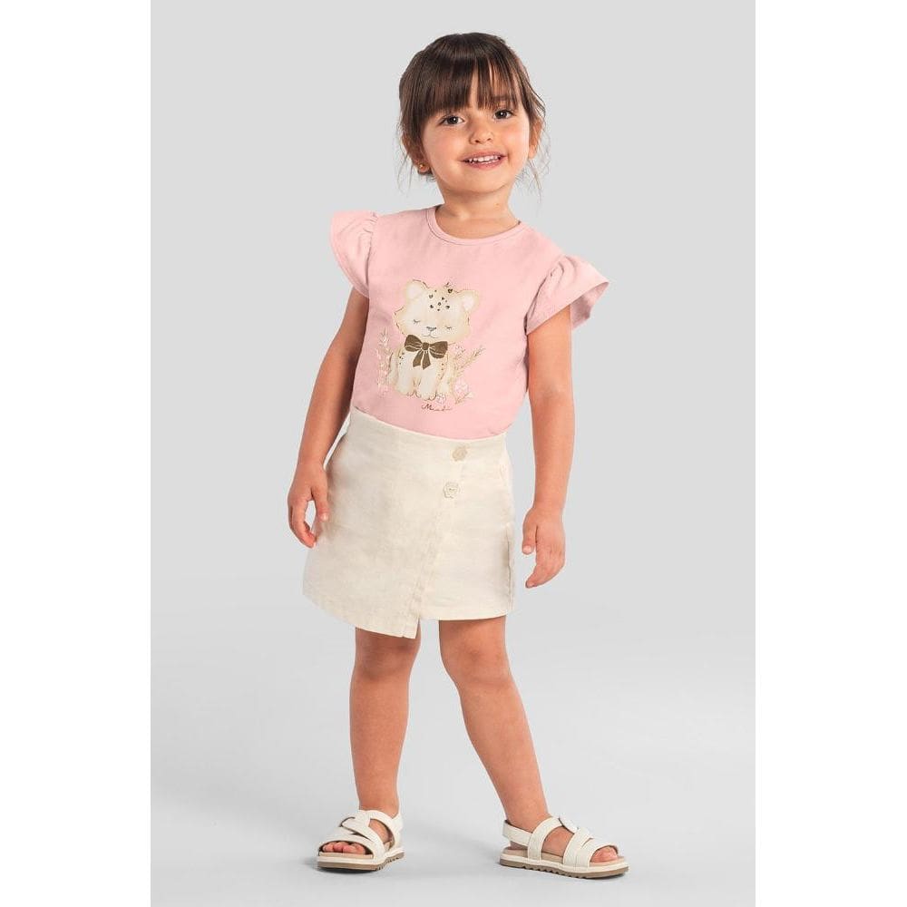 Blusa infantil menina de gatinho Mundi
