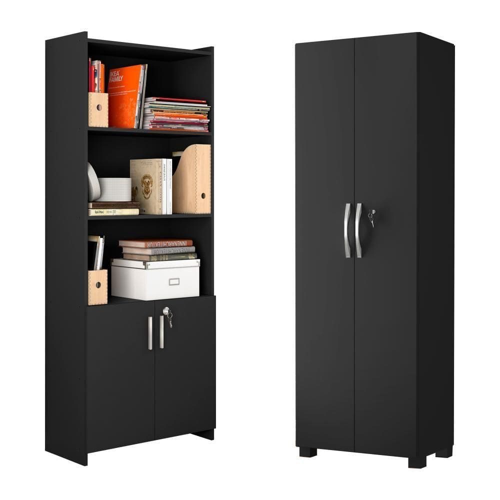 Conjunto De Armário Para Escritório 2 Ar Preto Tx