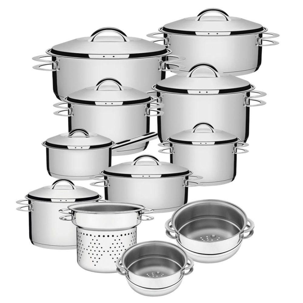 Jogo Panelas Solar 11 Peças Aço Inox Fundo Triplo Tramontina