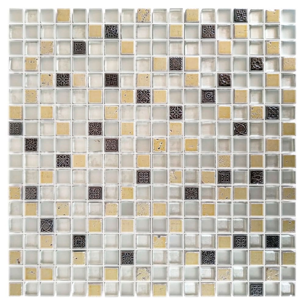 Pastilha Mista Crystal Pcp525 1,5X1,5 Placa 30X30cm - PCP525