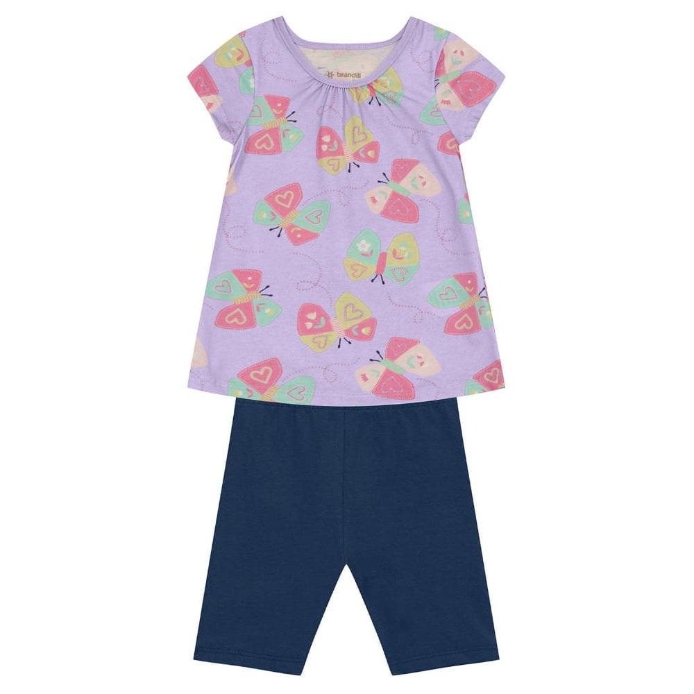 Conjunto infantil menina de borboleta Brandili