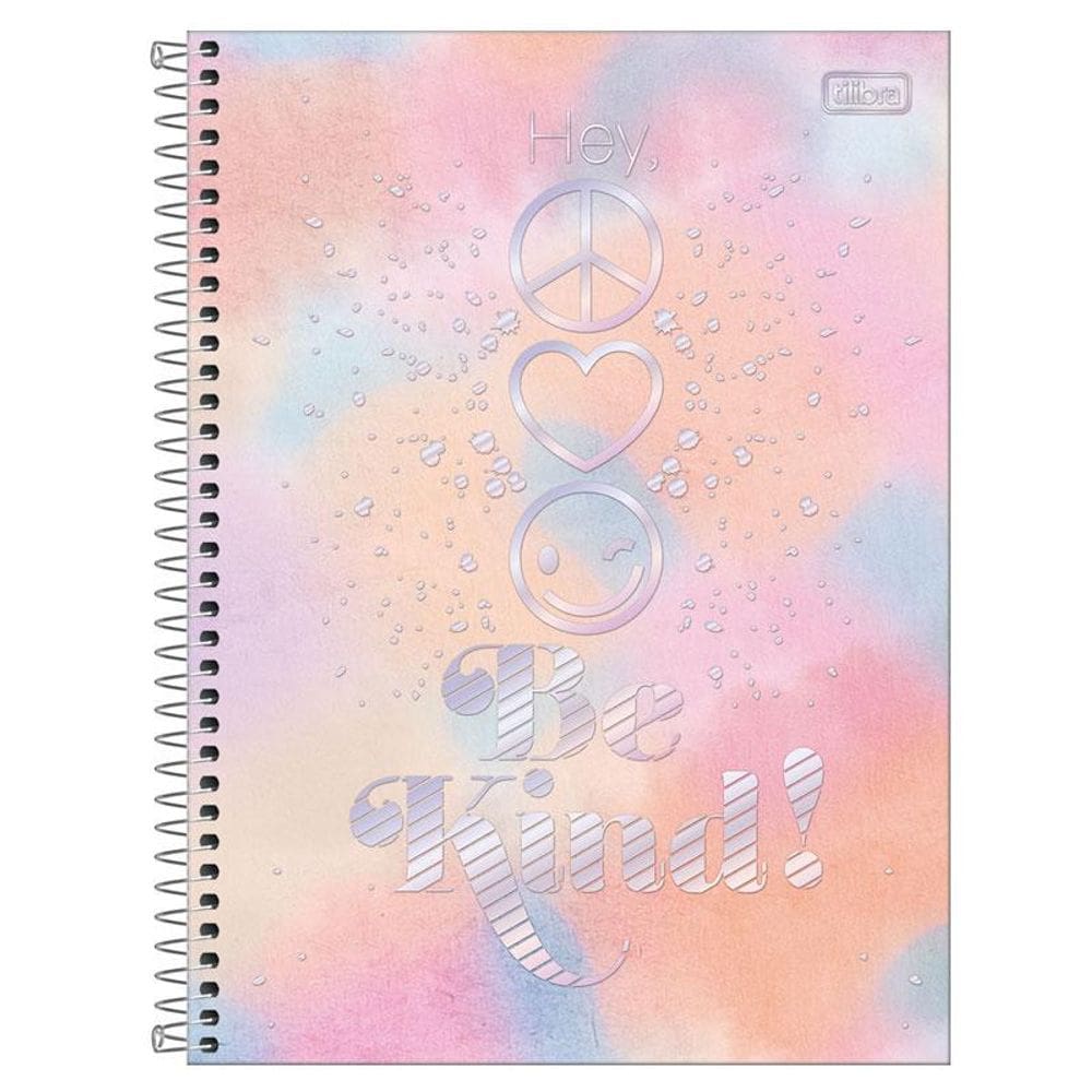 Caderno espiral capa dura univ 10x1 160 fls Good Vib Tilibra