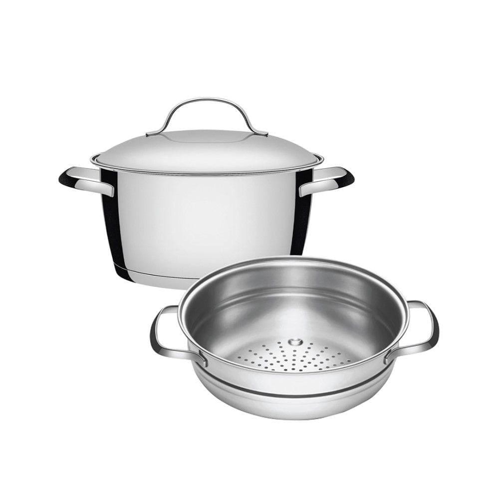 Jogo Caçarola Funda + Cozi-vapore Allegra 20 Cm 3,1 L Inox