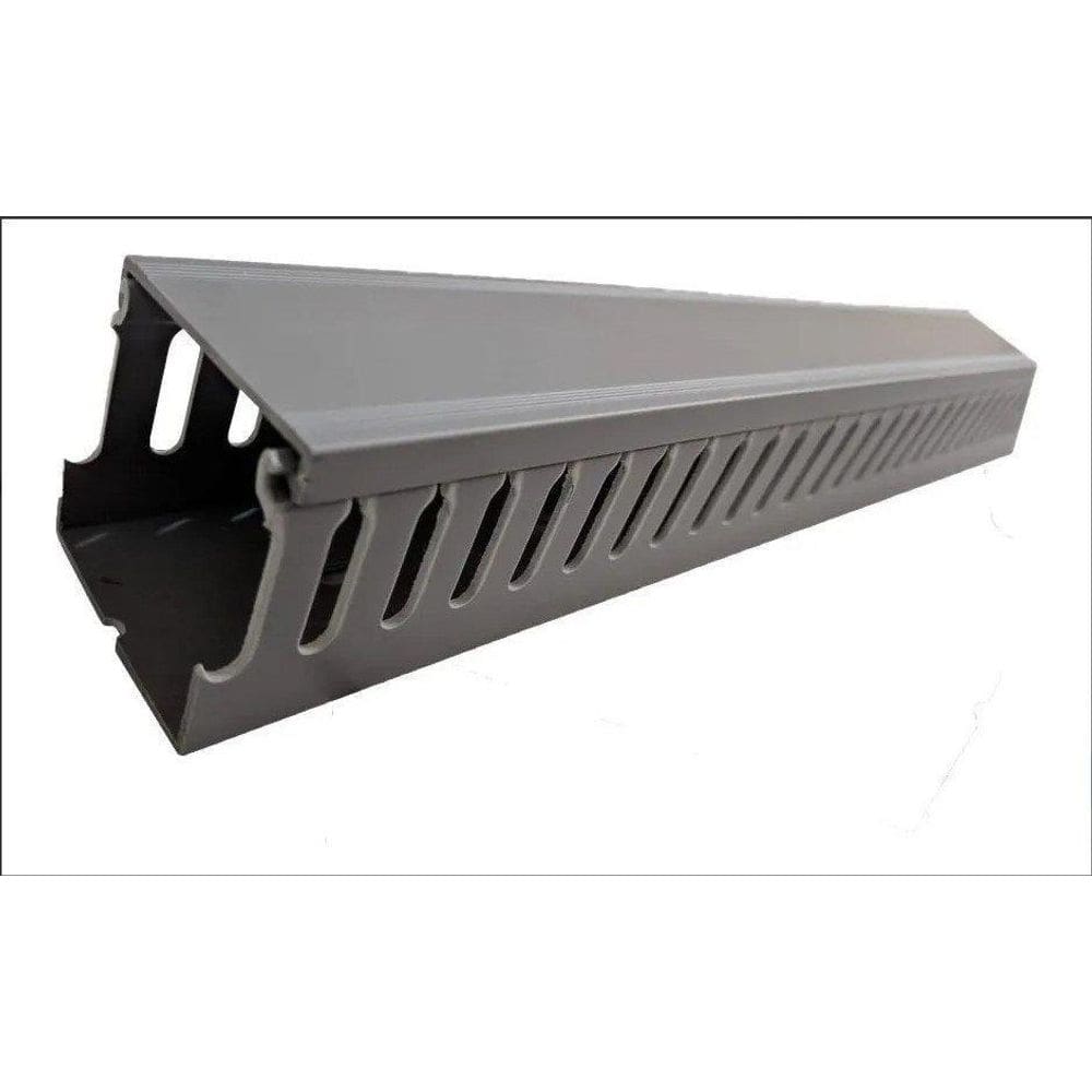 Canaleta Pvc Cinza Aberta 1 Metro