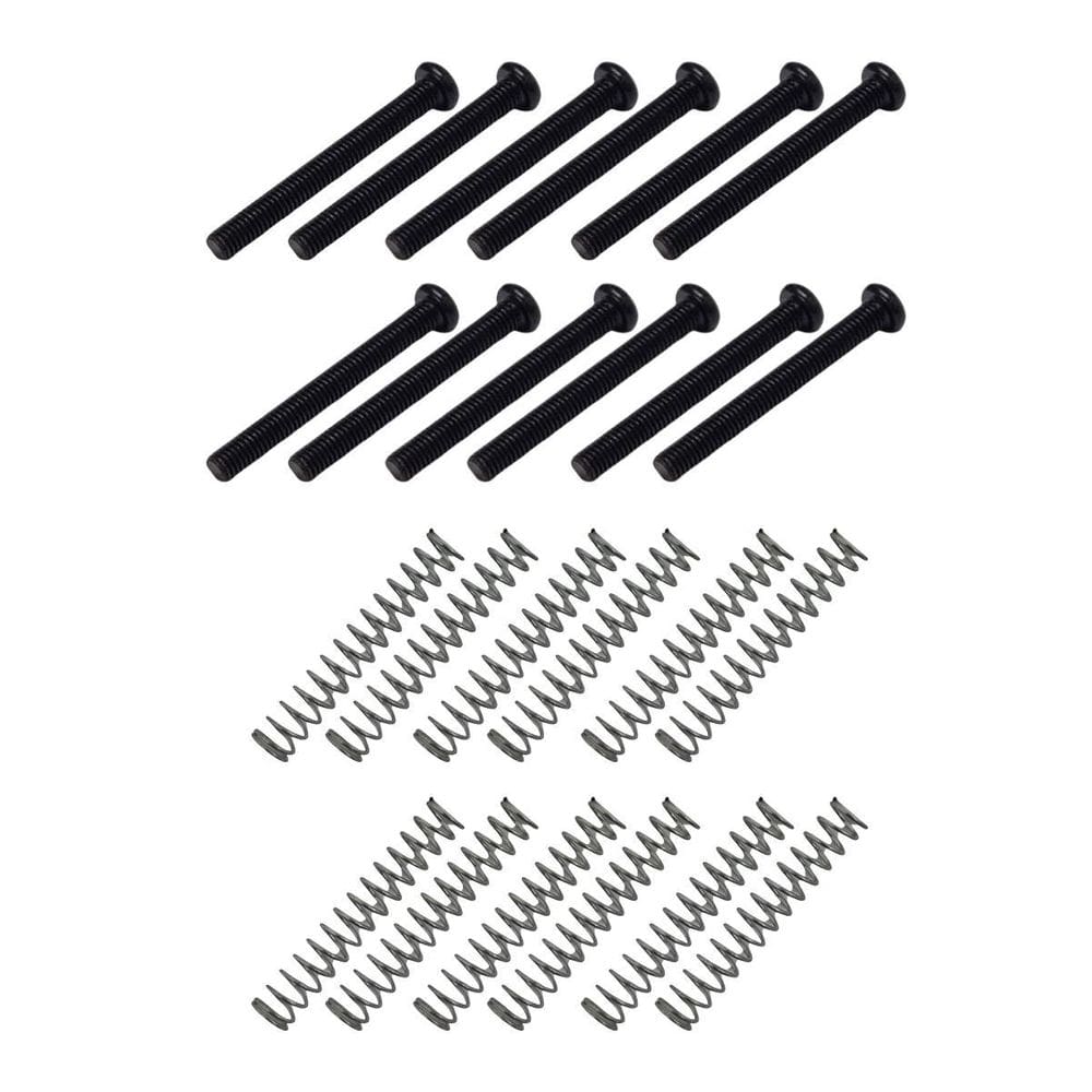 Kit 12 Parafuso Com Mola Captador Humbucker Guitarra Aço Bk