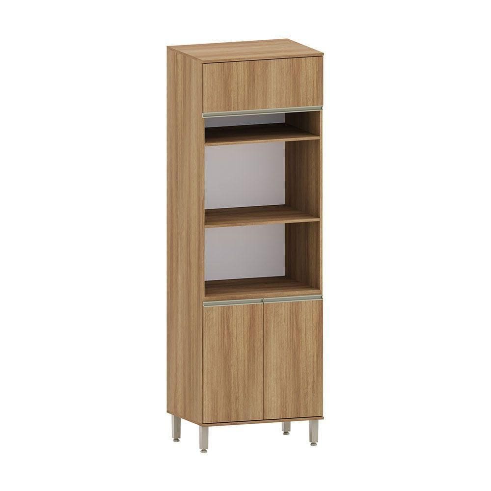 Paneleiro 70cm 3 Portas Com Espaço Para Forno E Micro-onda D Avelã/avelã