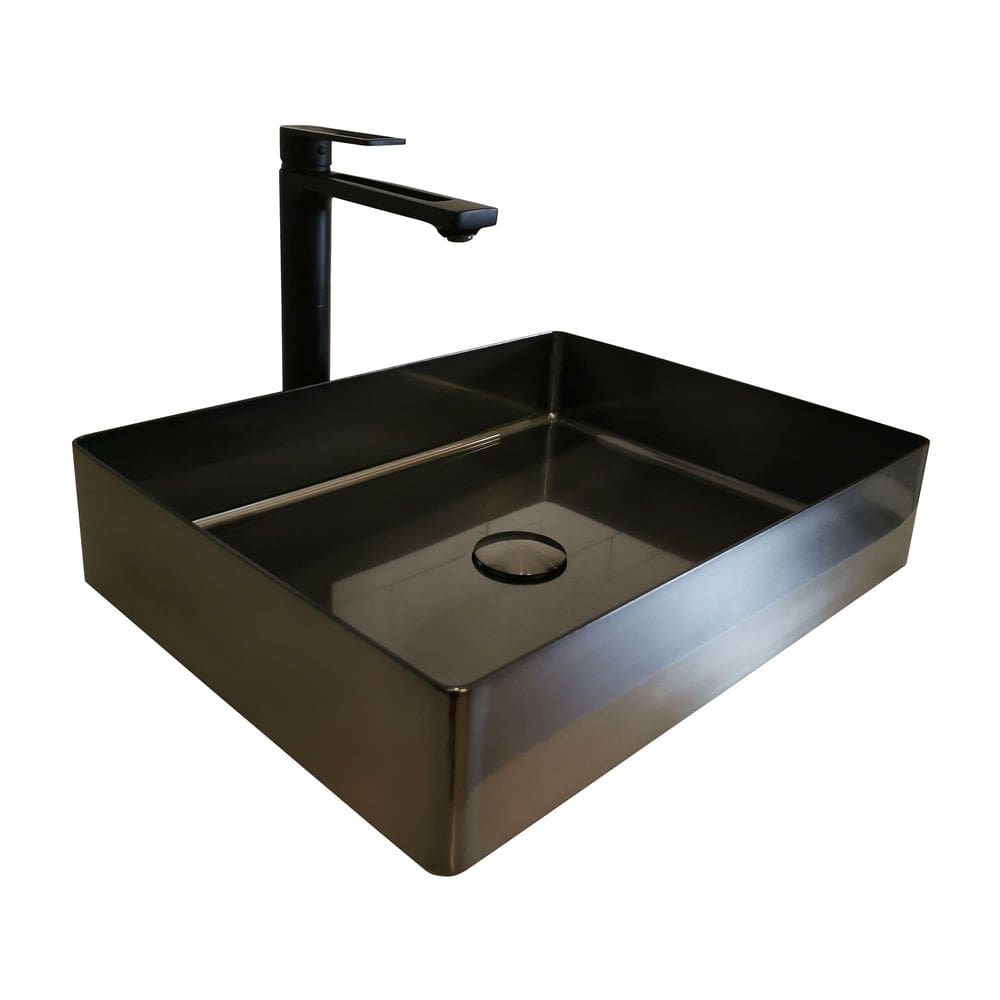 Cuba De Apoio Retangular Inox Gun Gray Rc 330