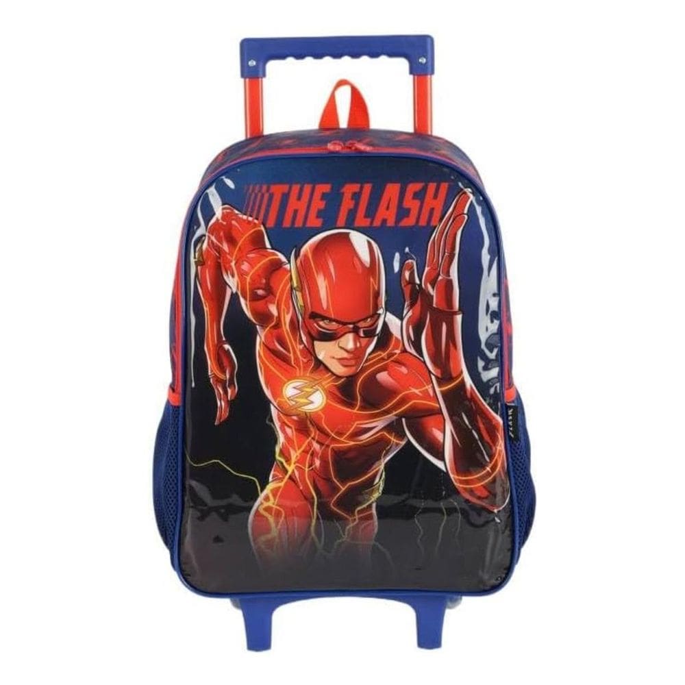 Kit Mochila The Flash Film Menino Escolar Lancheira Rodinha