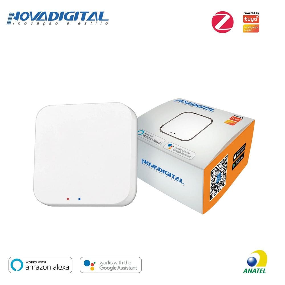 Hub Bridge Zigbee 3.0 + Bluetooth Wi-Fi Novadigital by Tuya HNZ-01