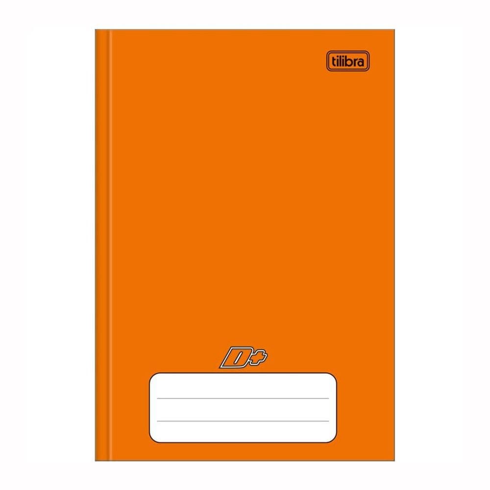 Caderno brochura capa dura 1/4 48fls D Mais Laranja Tilibra