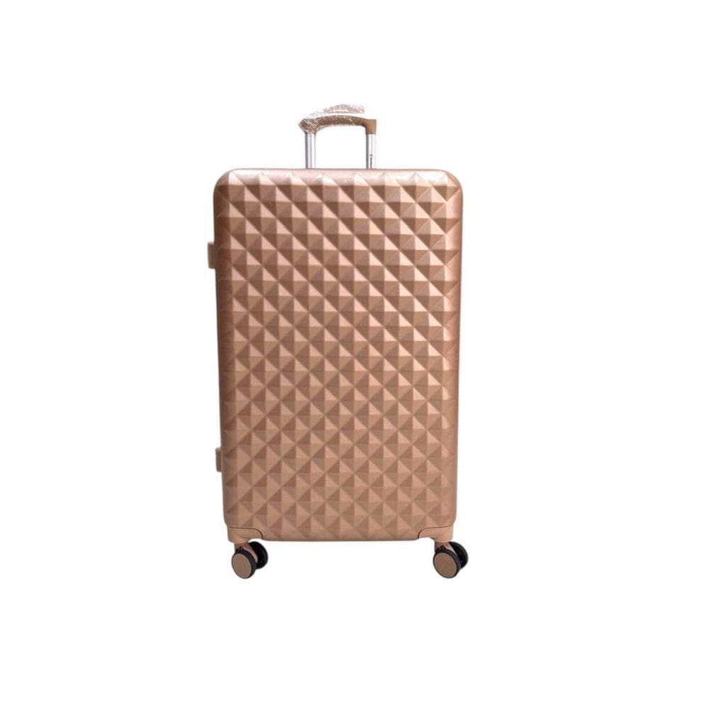 Mala Grande 35Kg Expansível Diamond Dourada Ultra Leve