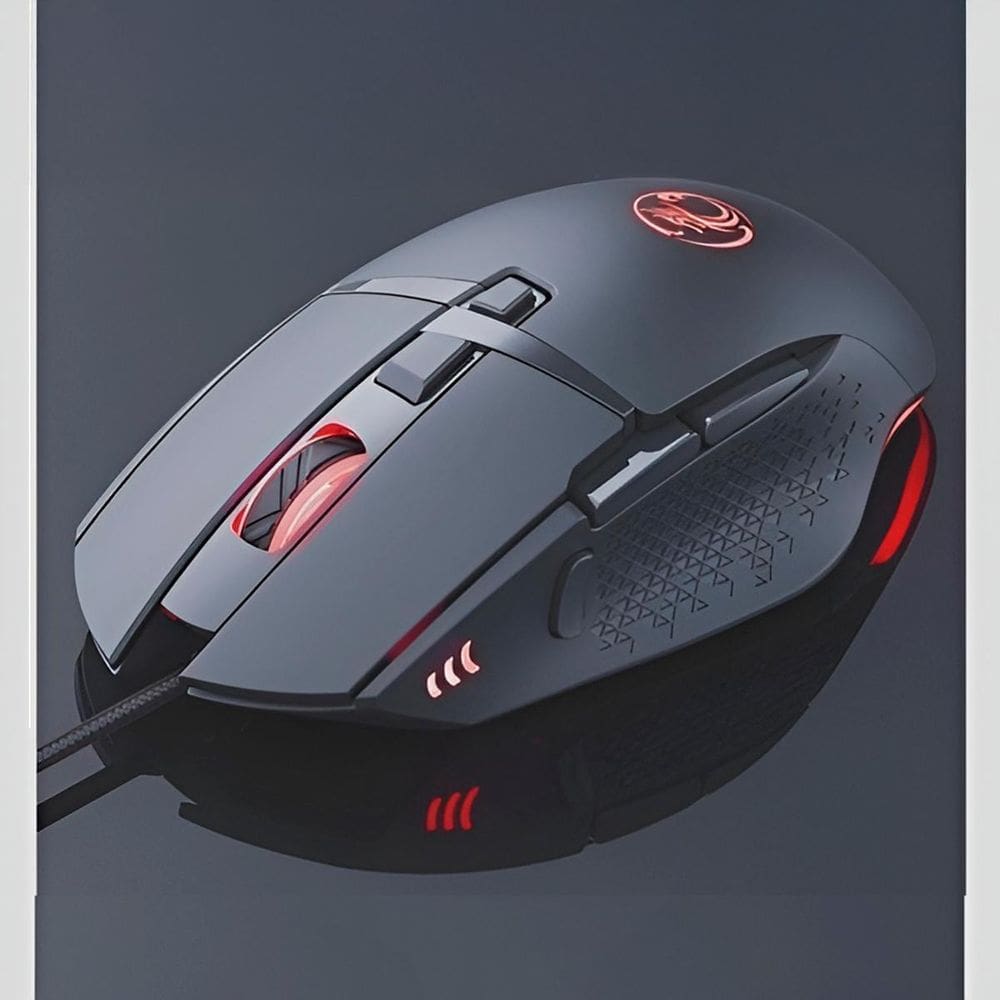 Mouse Óptico Gamer Com Fio Usb Led 8 Botões 7200 Dpi