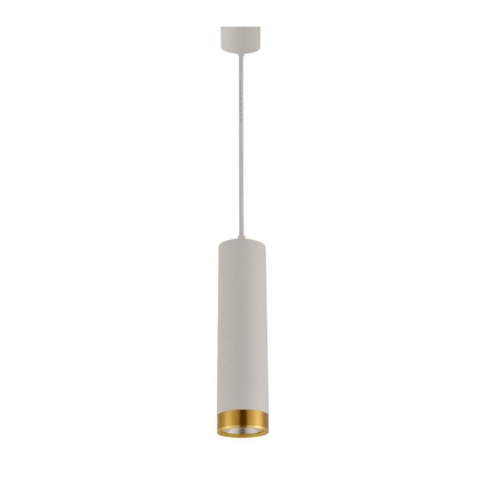 Pendente Tubo 30Cm Para Bancada Mesa Cozinha Gourmet Branco