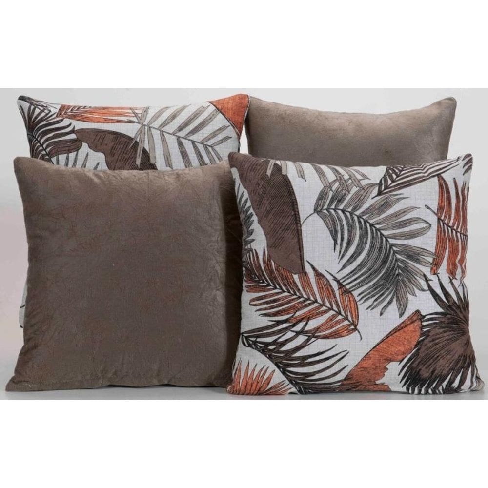 Kit 4 Almofadas Decorativas Para Sofá Estampa Cáqui