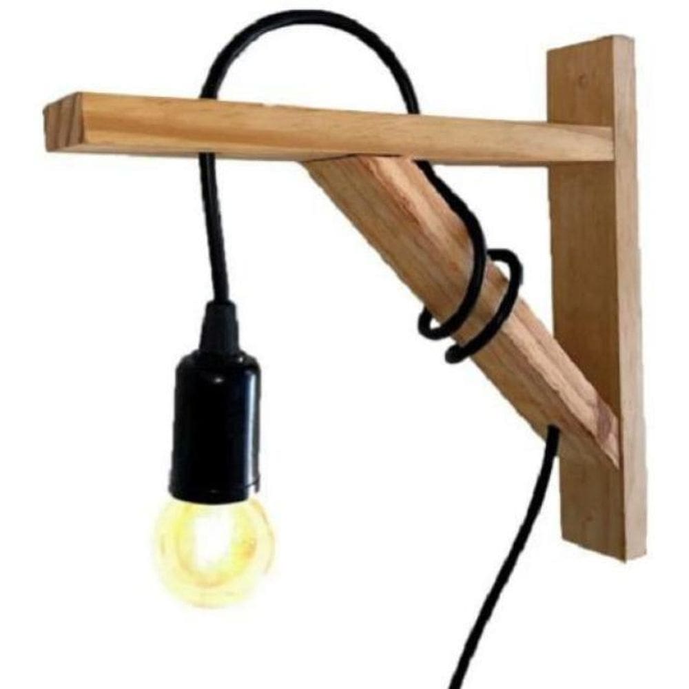 Pendente Madeira Mão Francesa Arandela Decoração Parede